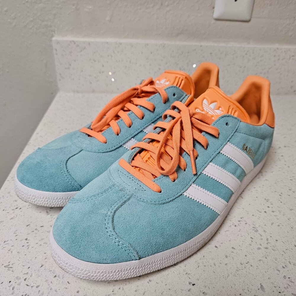 Adidas Gazelle Miami South Beach Size 10 Blue Orange Excellent Condition NO BOX